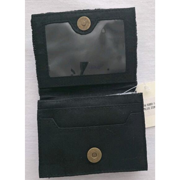 Mary Frances Elegant Beaded Petite Wallet Magnetic Closure Made India Blue - Picture 3 of 7